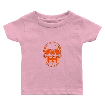 Discover Halloween Orange Skull Baby T-shirts