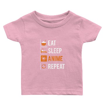 Discover Eat Sleep Anime Repeat Gift Baby T-shirts