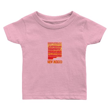 Discover New Mexico Fading State Grunge Distressed Baby T-shirts