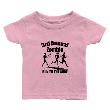 Discover 3rd Annual Zombie Run Til The Cure Baby T-shirts