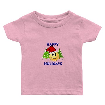 Discover Happy Holidays Smiley Face Baby T-shirts