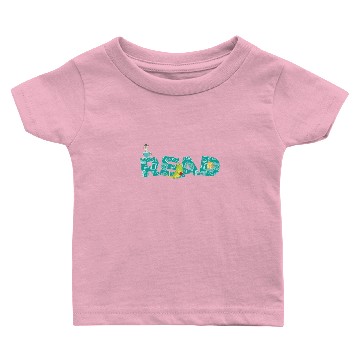 Discover Read Patterned Book Letters Readers Birthday Baby T-shirts
