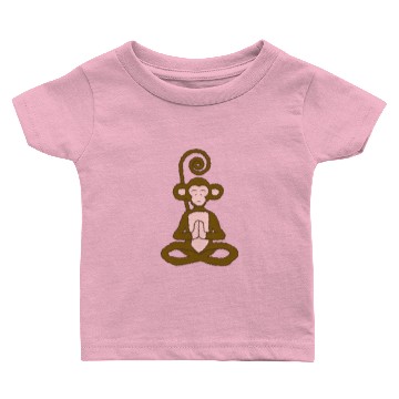 Discover Monkey Meditating Meditation Animal Zen Buddhism Baby T-shirts