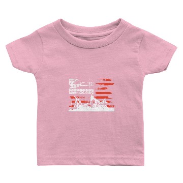 Discover Oilfield Patriotic Flag With Oil Pumping Rig ameri Baby T-shirts