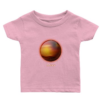 Discover Solar System Red Planet Mars Space Stars Baby T-shirts