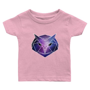 Discover Geometric Owl | Low Poly Galaxy Forest Night Baby T-shirts