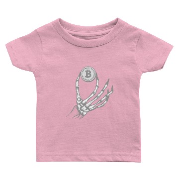 Discover Skeleton Hand With Bitcoin Baby T-shirts