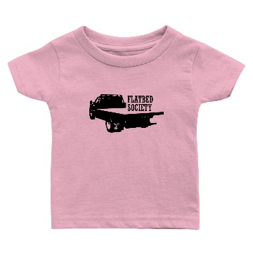 Discover Flatbed society logo black Baby T-shirts