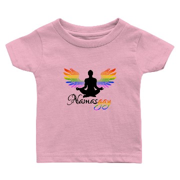 Discover Namasgay LGBT Yoga Angel wings Gay Pride Baby T-shirts
