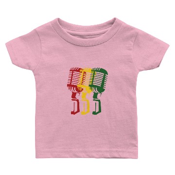 Discover Reggae Music Microphone Beach Jam Retro Gift Idea Baby T-shirts