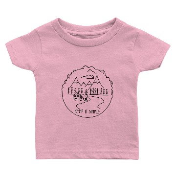 Discover Keep it Simple camping in clouds Baby T-shirts