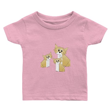 Discover Origami cat and kittens Baby T-shirts