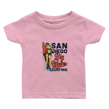Discover San Diego Big Wave Baby T-shirts
