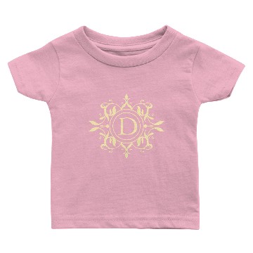 Discover Monogram Letter D Names Emblem | Gold Baby T-shirts