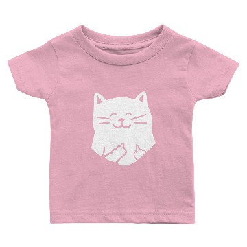 Discover Cat Middle Finger Baby T-shirts