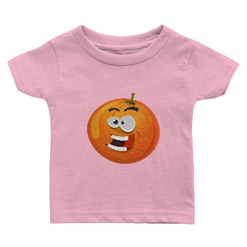 Discover Orange Fruit Character Baby T-shirts