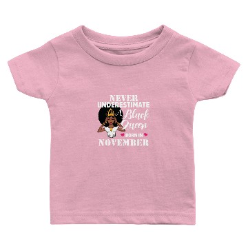 Discover Black Queen November Month Baby T-shirts