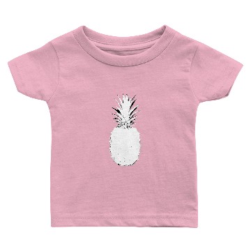 Discover ananas fruit white black blackwhite Baby T-shirts