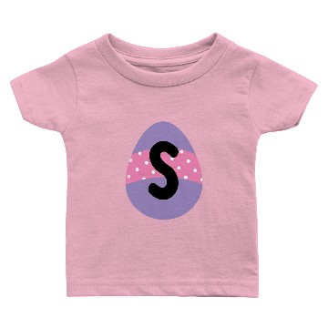 Discover Easter Letter S Monogram Dark 65899726Easter Lette Baby T-shirts