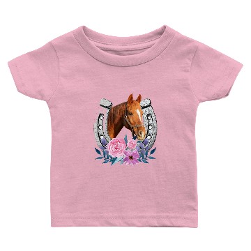 Discover Cow Girl Horse Baby T-shirts