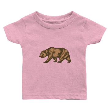 Discover California Grizzly Bear Walking Baby T-shirts