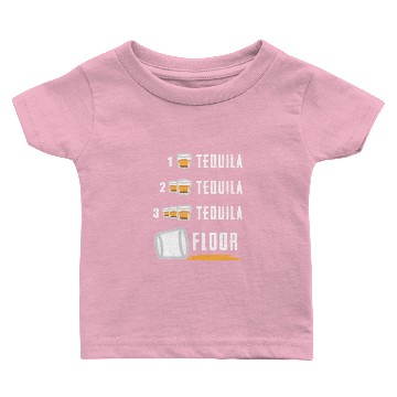 Discover Tequila Shots Floor Funny Party Drinking Baby T-shirts
