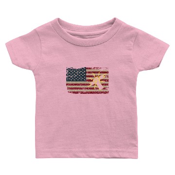Discover USA Flag Electrician And Lineman Electricity Gift Baby T-shirts