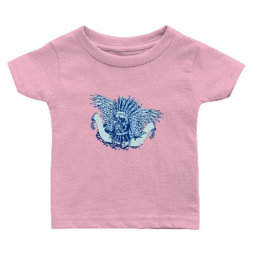 Discover Native American Indian Chief Skull Baby T-shirts