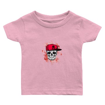 Discover Red Skull Basecap Old School Baby T-shirts