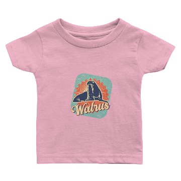 Discover Walrus Vintage design and Retro Gift Baby T-shirts