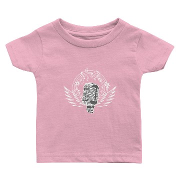 Discover Microphone with wings white Baby T-shirts