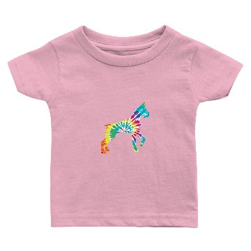 Discover Rainbow Dog Great Dane Hippie Baby T-shirts