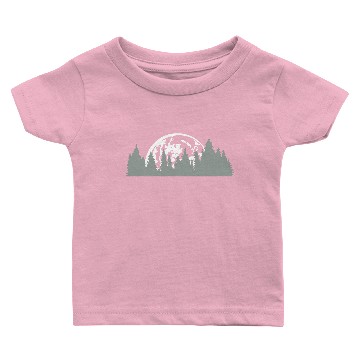 Discover full moon moon night sunset trees forest conifer f Baby T-shirts