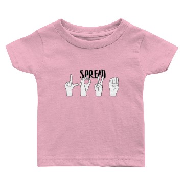 Discover Spread Love sign language Baby T-shirts