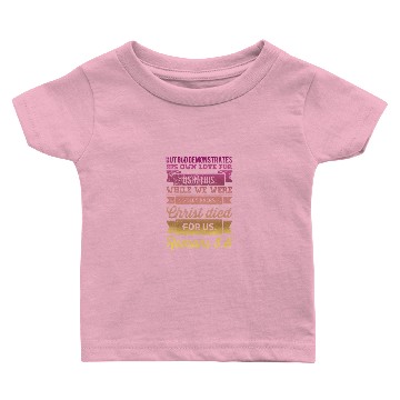 Discover Romans 5:8 Bible verse design Baby T-shirts