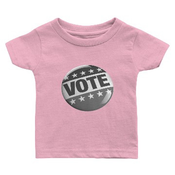 Discover Image: Vote button (grey) Baby T-shirts