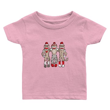 Discover Sock Monkey Buddies Baby T-shirts