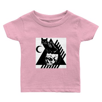 Discover cat skull triangle Baby T-shirts