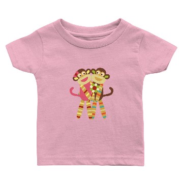 Discover Sock Monkey Friends Baby T-shirts