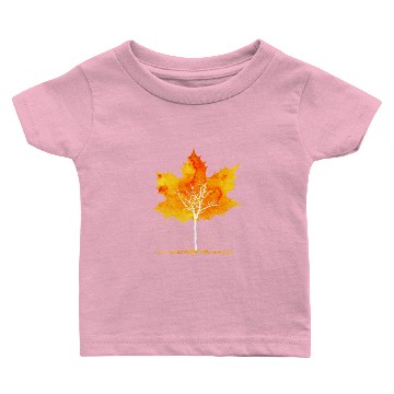 Discover Maple Leaf Autumn Orange Fall Leaves Baby T-shirts