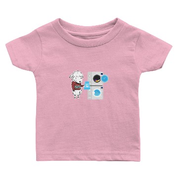Discover Sheep Wait Washing Machine Laundry Wool Baby T-shirts