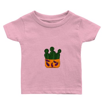 Discover Eggplant Cactus Pot Baby T-shirts