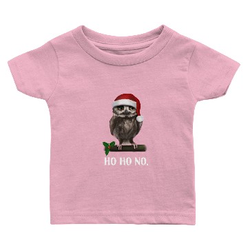 Discover Christmas Owl - grumpy santa Baby T-shirts