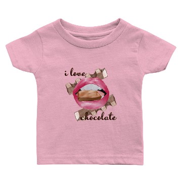 Discover i love chocolate lips Baby T-shirts