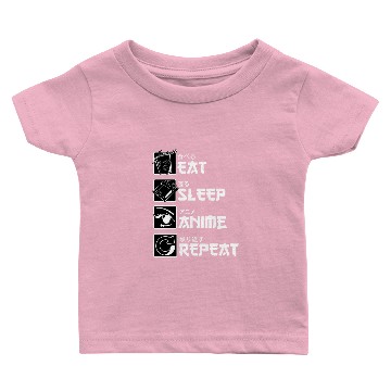 Discover Eat Sleep Anime Repeat Baby T-shirts