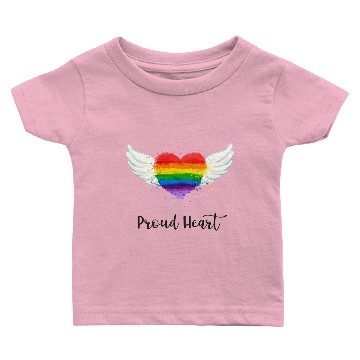 Discover Proud rainbow Heart Baby T-shirts