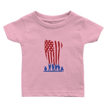 Discover Armed Forces Flag with Soldiers Baby T-shirts