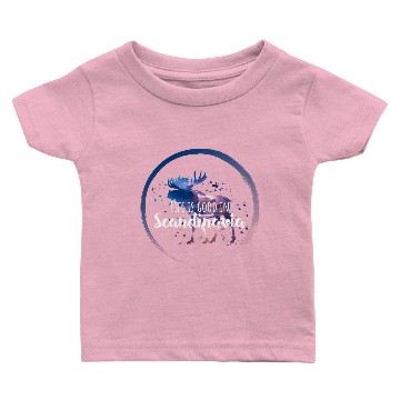 Discover scandinavia quote moose Baby T-shirts