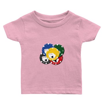 Discover Poker Chips Casino Gift Baby T-shirts
