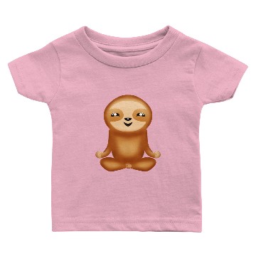 Discover Cute funny happy meditating sloth. Nirvana. Baby T-shirts